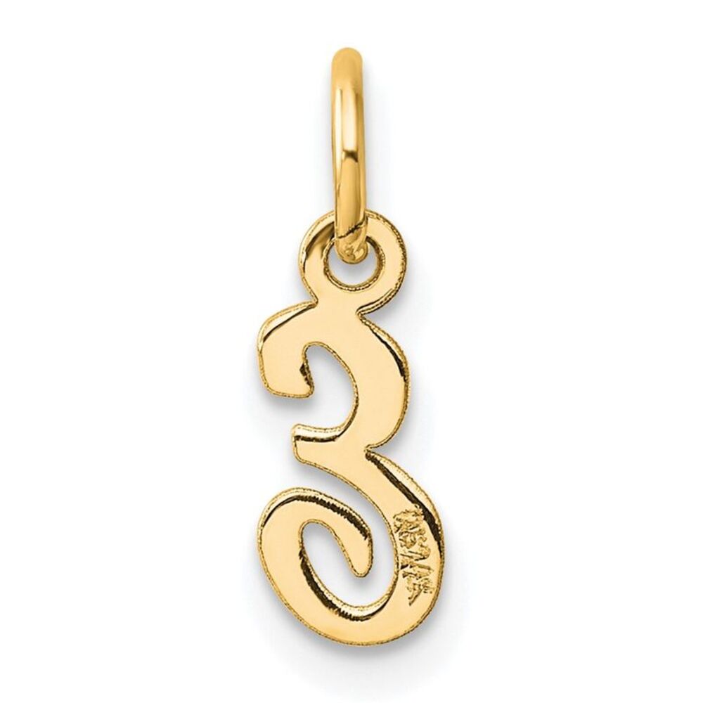 Kazi Luxury 14k Yellow Gold Small Script Letter E… - image 3